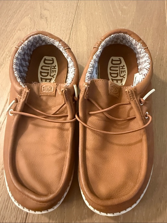 Hey Dude Other - Hey Dude Tan Leather-Look Slip-On Shoes